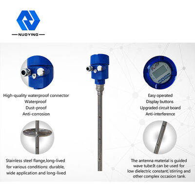 ราคาดี 1.8GHz 6m Guided Wave Radar Level Meter พร้อมผลิต 4-20mA/HART/Modbus และเครื่องสํารวจโคเอชเชียลสําหรับการวัดระดับของของเหลว ออนไลน์